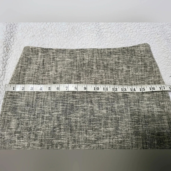 ✨️4/$20. Anne Taylor LOFT Nwot Petite A Line Skirt Lined Tweed Beige Black Women - Picture 4 of 13